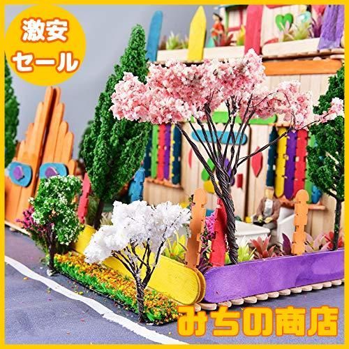 【数量限定】20個入り 桜 樹木 ジオラマ 桜の木 鉄道模型 ピンクの花 木 模型 モデルツリー 鉢植え用 風景 鉄線 建築模型 情景コレクション OO HOスケール 6.5cm