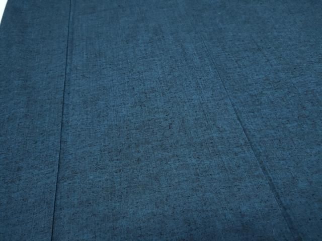 平和屋着物○男性 紬 アンサンブル 留紺色 正絹 逸品 未使用