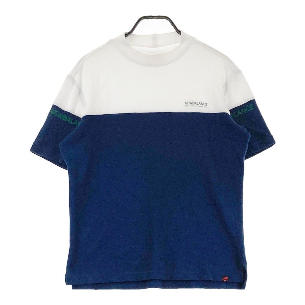 サイズ：4 NEW BALANCE GOLF ニューバランス  ハイネック 半袖Tシャツ  ネイビー系 [240101443673] ゴルフウェア メンズ ストスト サイズ：4 NEW BALANCE GOLF ニューバランス ハイネック 半袖T