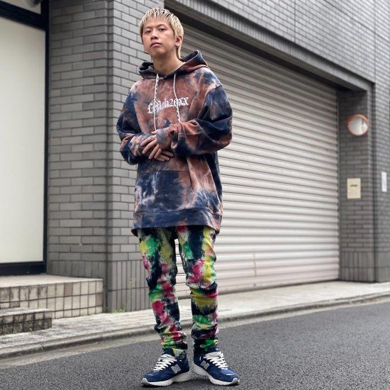 LEFLAH レフラー painted bleach denim skinny (BLUE) スキニー