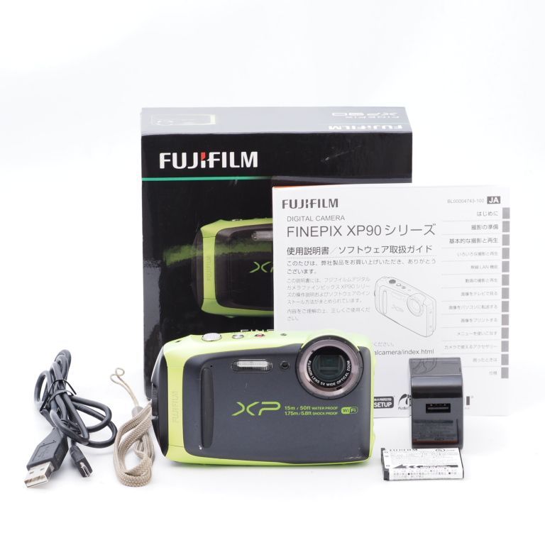 FUJIFILM デジタルカメラ XP90 防水 ライム 箱付 Amazon.co.jp: FUJIFILM デジタルカメラ XP90 ライム FX-XP90LM