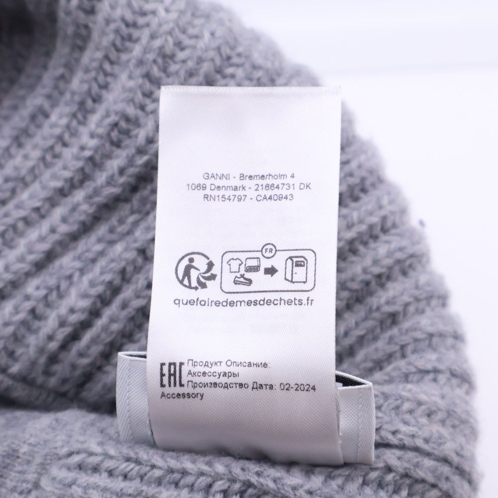 GANNI ニット帽 ガニー Cable ケーブル （(8 GANNI (ガニー) ウール