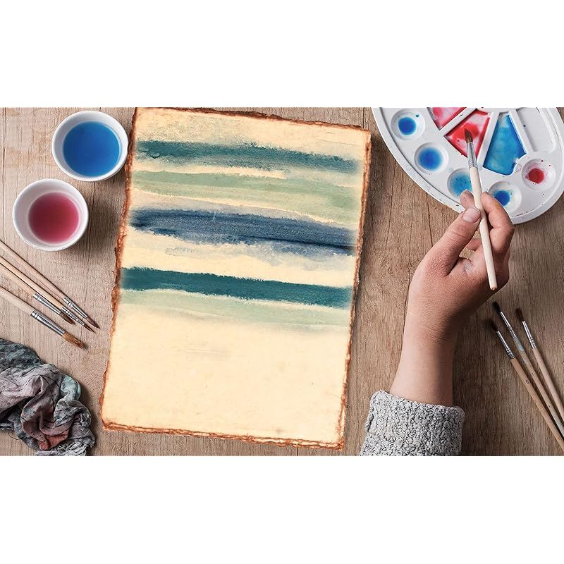 LEATHER VILLAGE 水彩紙-6X4インチ-ミクストメディア水彩紙-200GSM厚手