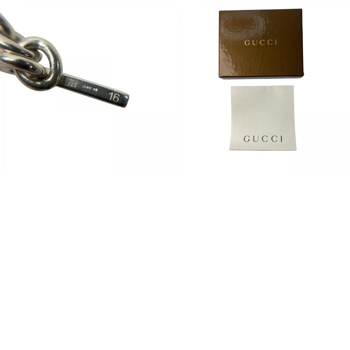 グッチ GUCCI インターロッキングG ブレスレット Ag925/20.7g 16