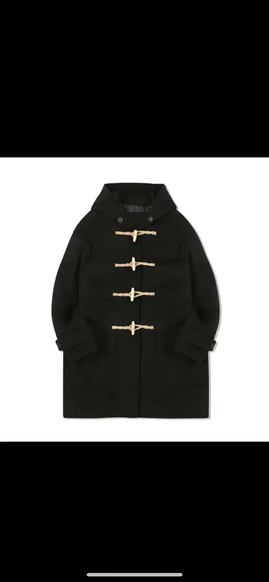 BURBERRY バーバリー ノバチェック 黒 ダッフルコート ウール フード付