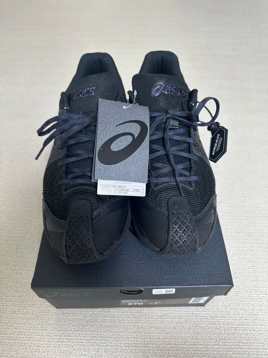 270 Asics アシックス キコ ゲル キリル 3 黒 浸漬 ブルー