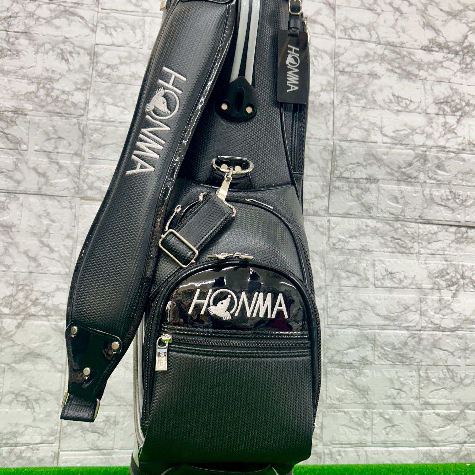 美品】HONMA ホンマゴルフ キャディバッグ CB12016 9型 ブラック 