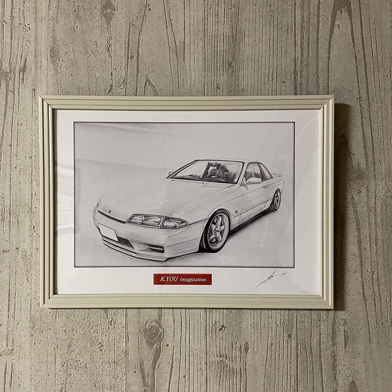 R32GTRスカイライン水彩画 組み立てる