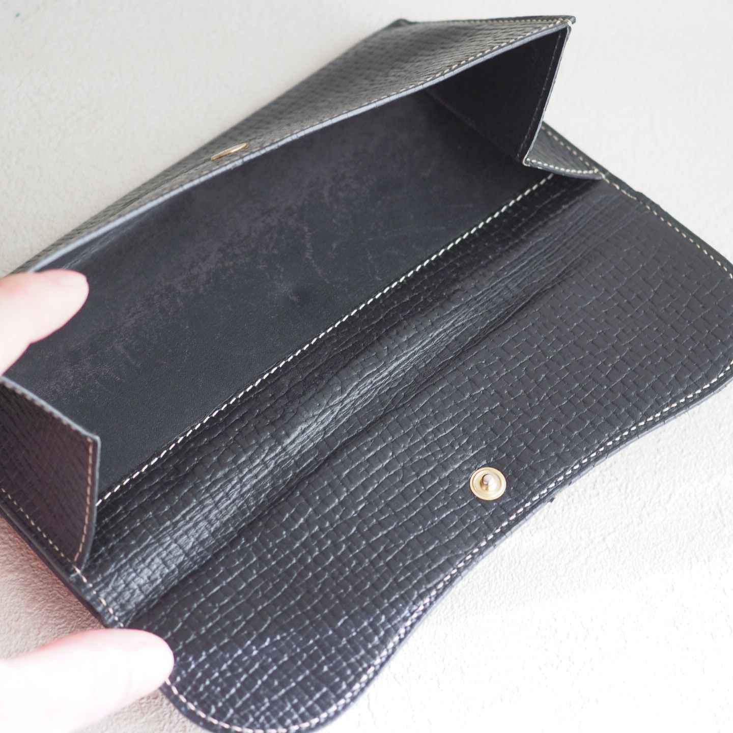 ロエベ LOEWE 長財布 ウォレット ブラック ステッチ レザー ブラック ロエベ LOEWE 長財布 ウォレット ブラック ステッチ レザー ブラック