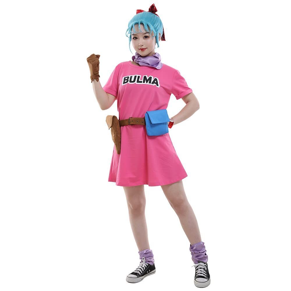 S Miccostumes 女性 少女 コスプレ コスチューム ピンク ワンピース ドレス クリスマス イベント