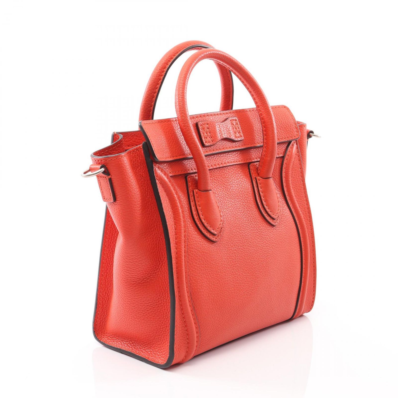 【希少】CELINE オールドセリーヌ ハンドバッグ ターンロック レッド CELINE セリーヌ ヴィンテージ レザー ショルダーバッグオールド