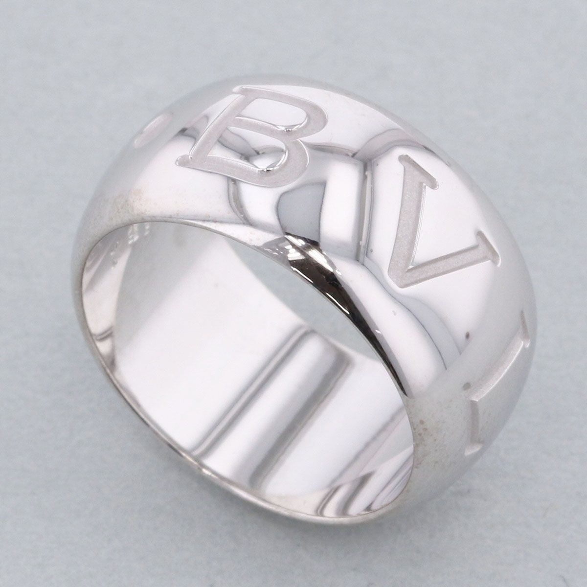 BVLGARI ブルガリ モノロゴリング リング 指輪 BVLAN854491 レディース K18ホワイトゴールド シルバー