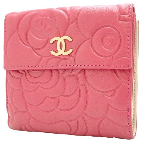 CHANEL(シャネル) カメリア エンボス フラップウォレット コンパクト
