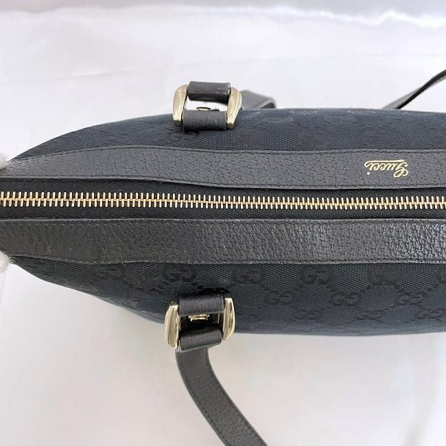 グッチ トートバッグ ブラック GGキャンバス 141470 美品 キャンバス