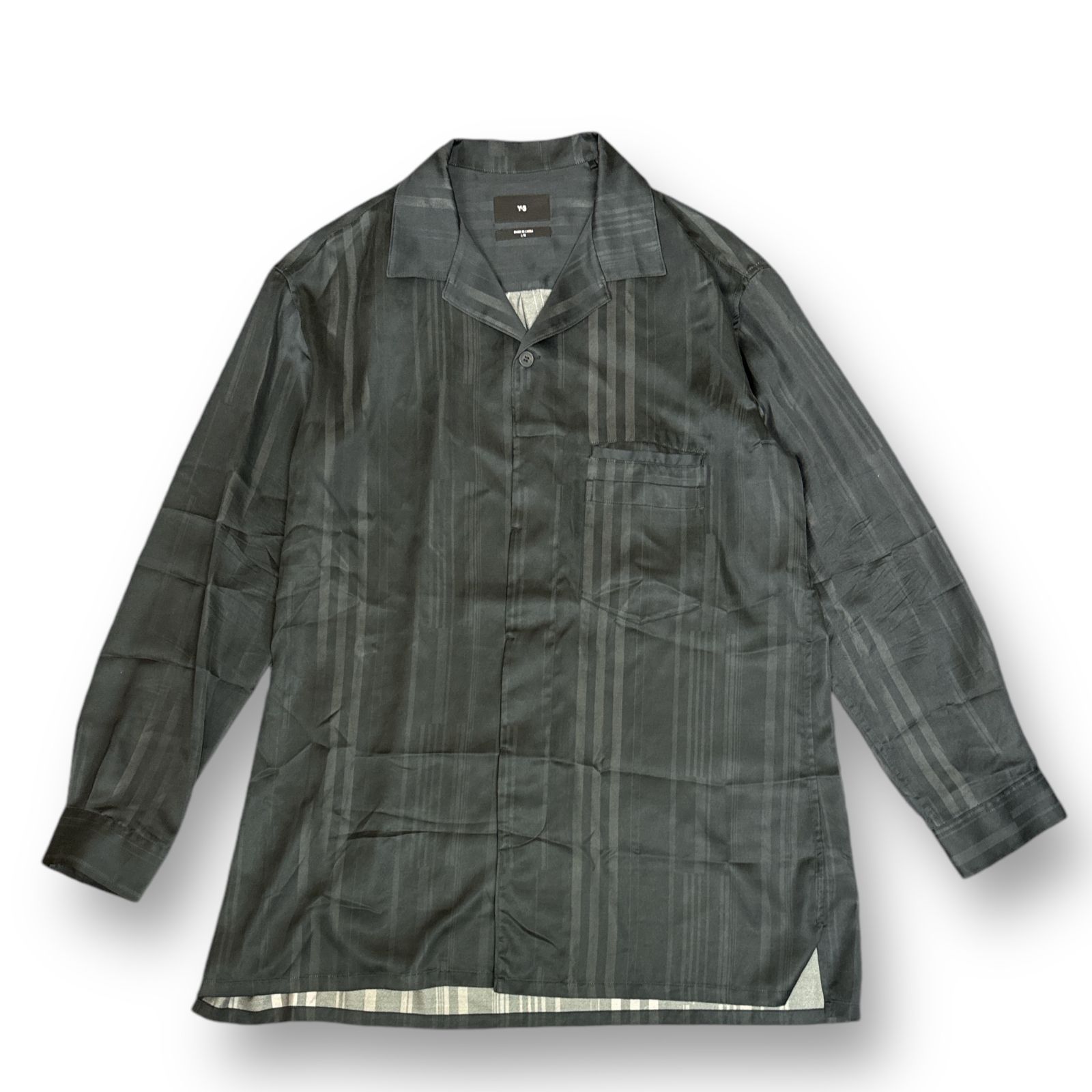 定価42350円 Y-3 3S SHIRT スリーストライプス シャツ オープンカラー 