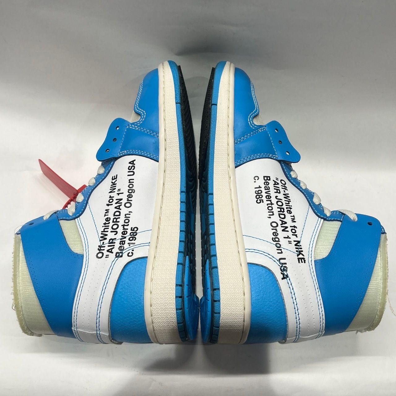 US9】 NIKE AIR JORDAN 1 X OFF WHITE NRG UNC AQ0818-148 【中古】 箱 