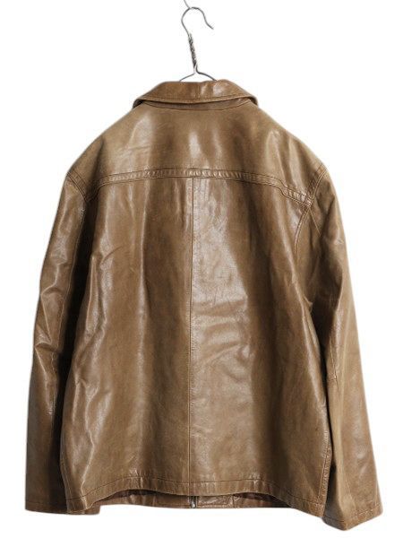 ギャップ Gap OLD GAP キャメル ビッグサイズ フルジップ レザー