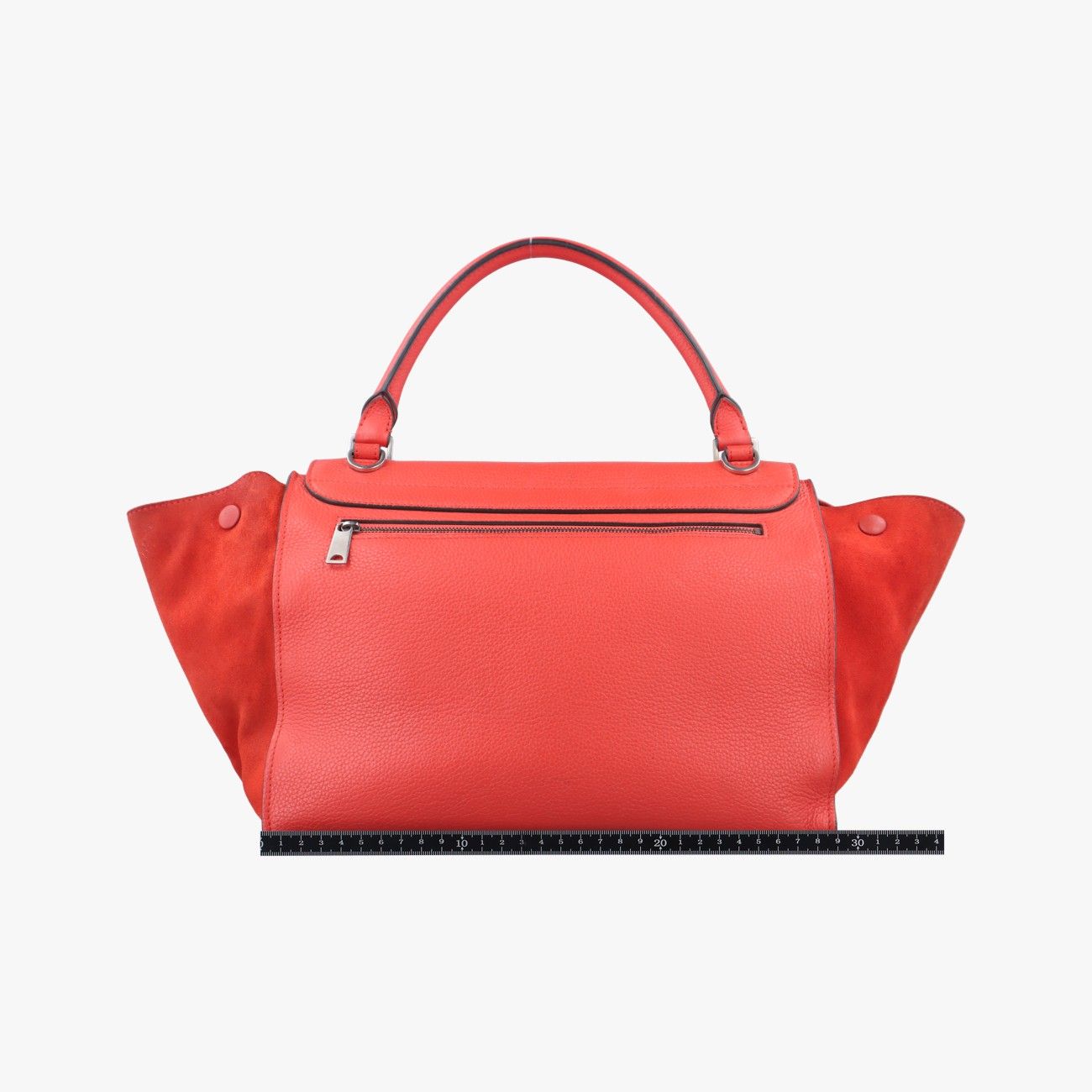 セリーヌCelineトラペーズミディアムオレンジレザーS-SN-0192 S-MM-0138