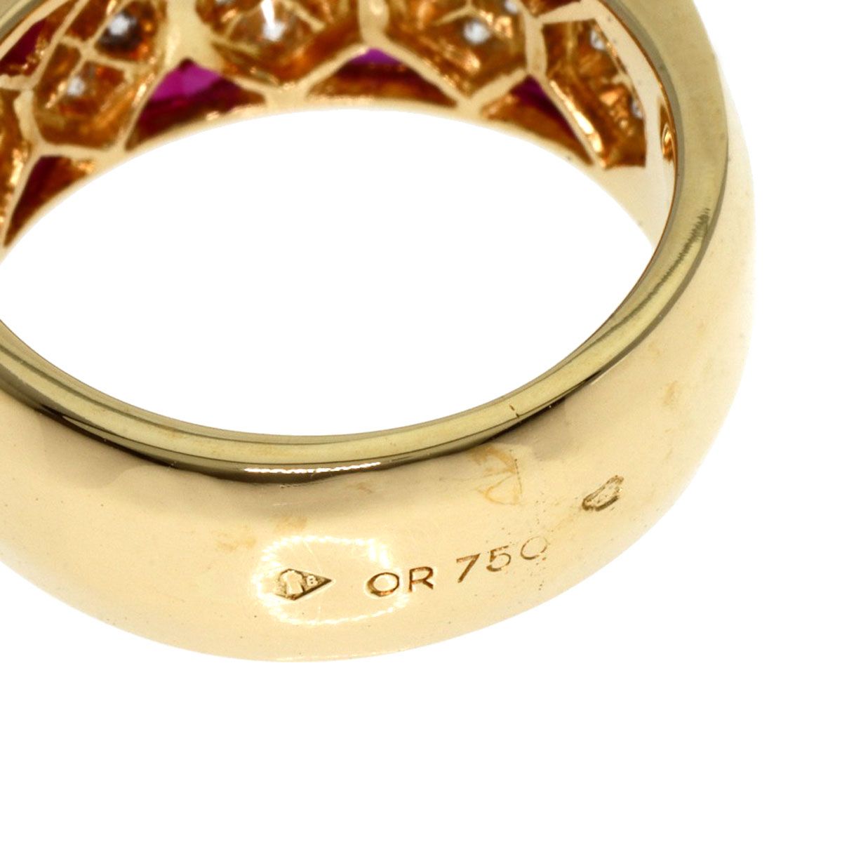 Boucheron ブシュロン ルビー ダイヤモンド リング・指輪 K18YG 