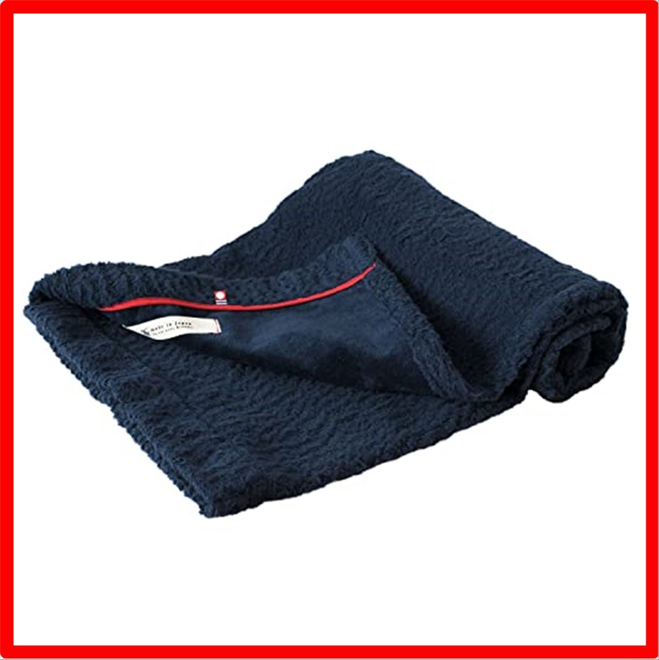 【匿名配送】1.ネイビー_ブランケット ブルーム 今治産 ひざ掛け ブランケット アヴニール 約98×70cm 日本製 綿100% 洗える リバーシブル シープ