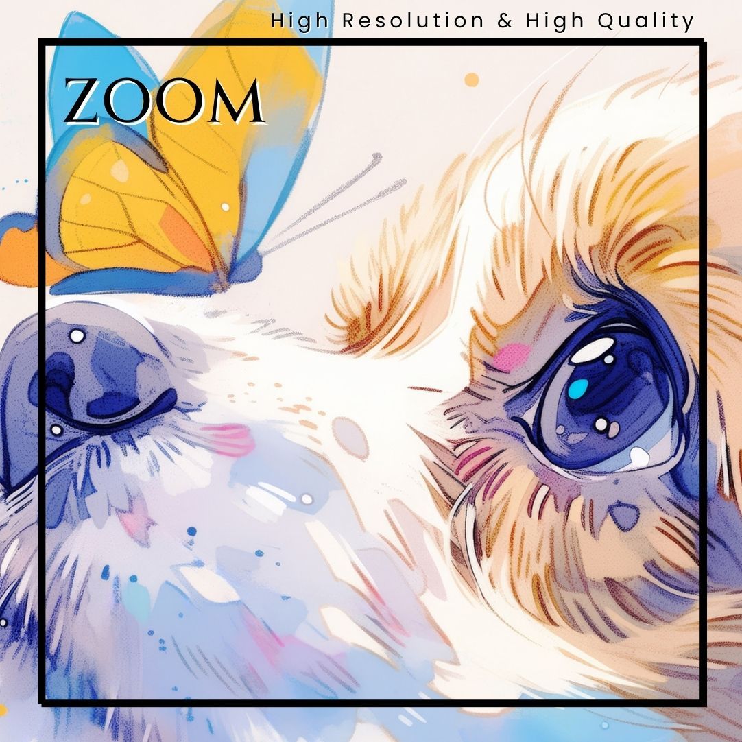 蝶犬戯舞 - 購入 チワックス犬の子犬 No.1】ジークレー版画＊名入れOK