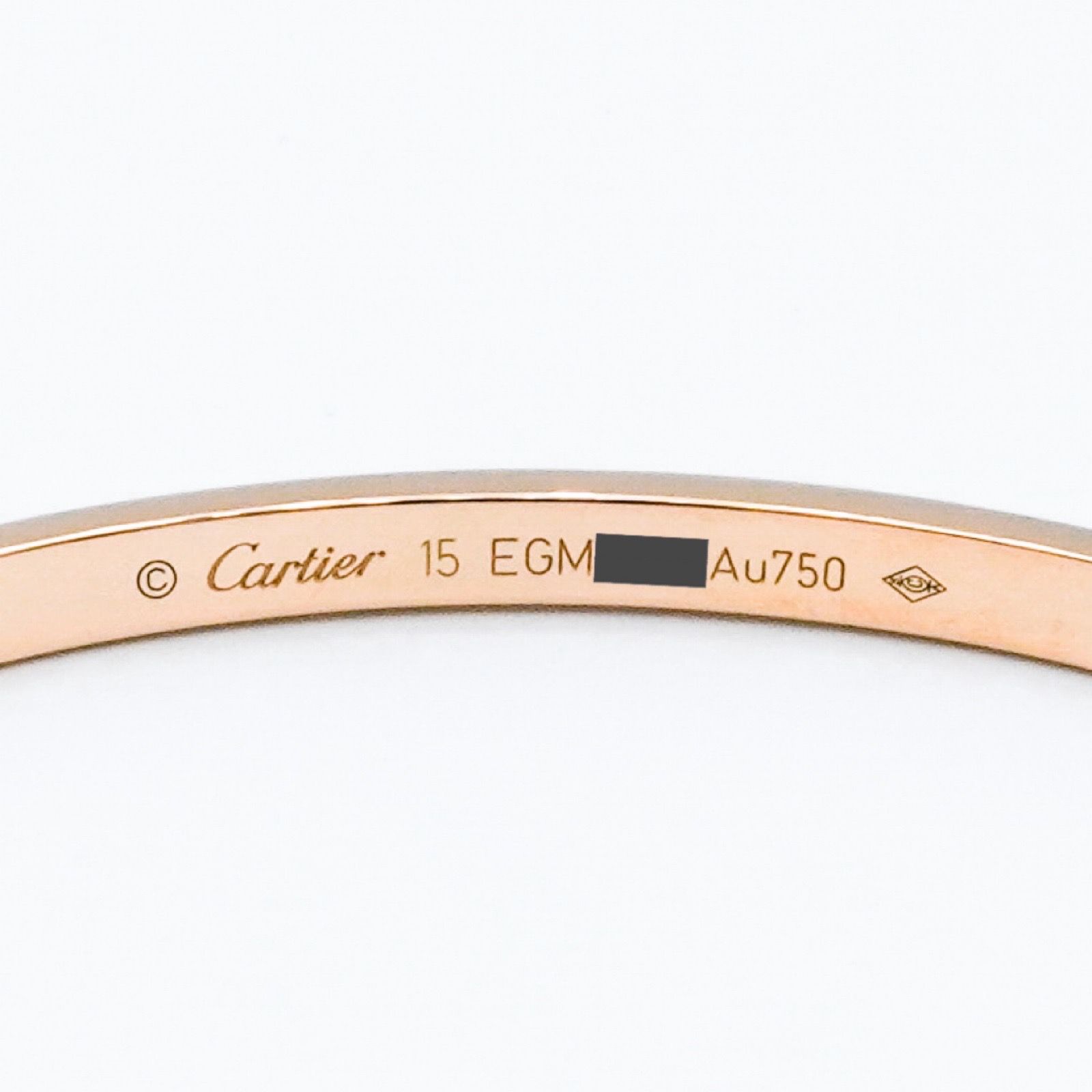 仕上済】カルティエ ラブブレス #15 SM PG ダイヤ 15 K18PG レディース  