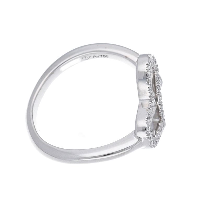 ピアジェ ライムライトハートダイヤリング G34LU252(#11) K18WG  