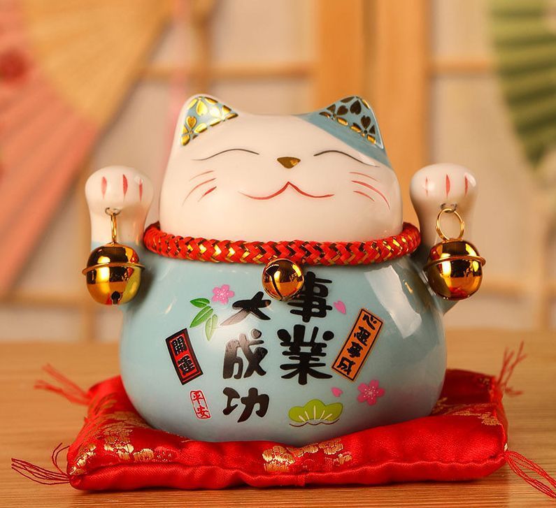 猫の置物 招き猫 招きねこ お正月 小物 置物 縁起物 風水 仕事運
