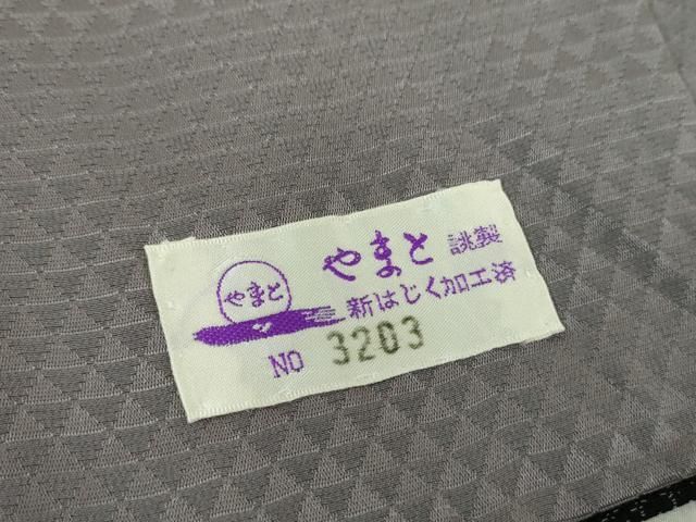 平和屋着物○訪問着 お召地 雪輪重ね 黒地 金彩 やまと誂製 ロング丈