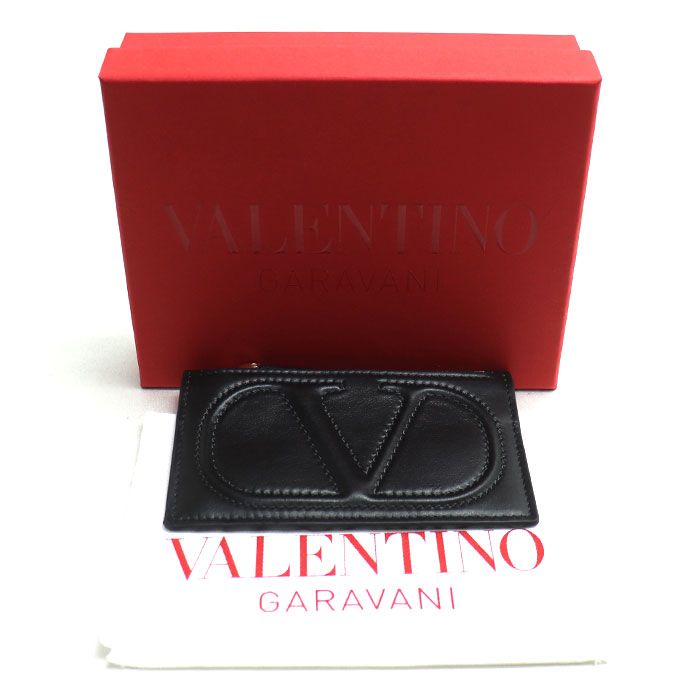 VALENTINO ヴァレンティノ Vロゴ コインケース ブラック レディース  