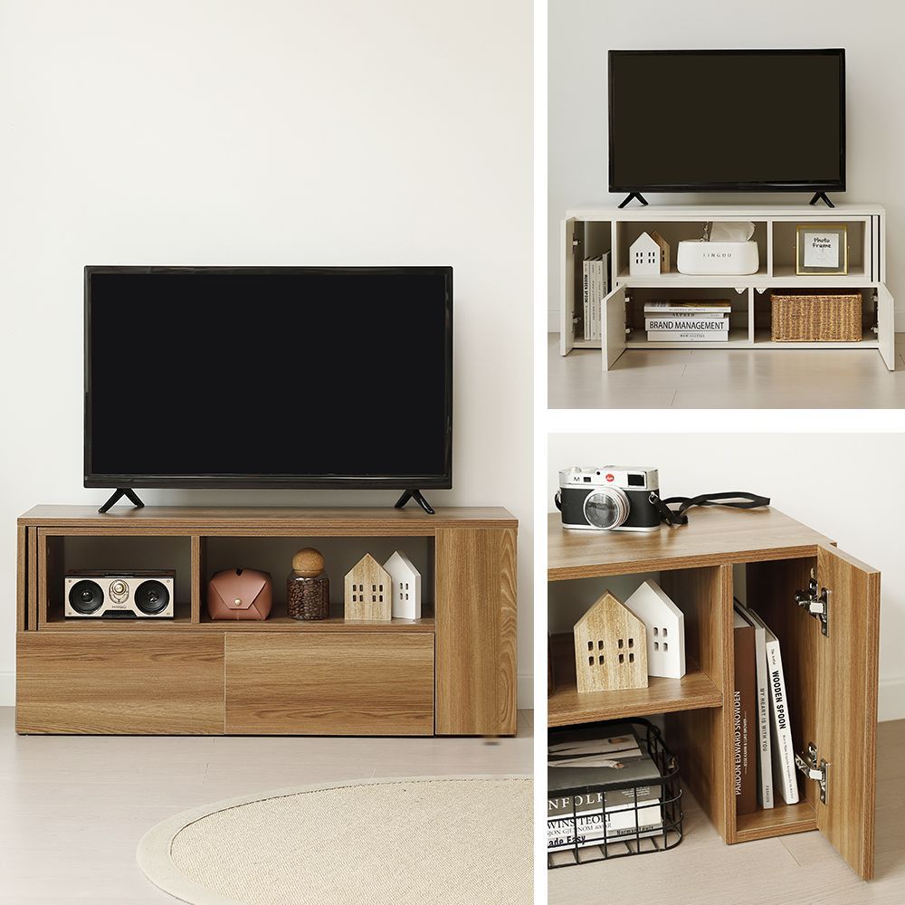 メルカリ最安値☆ 伸縮TVボード テレビ台 テレビボード ローボード コーナー 伸縮 収納 木製 テレビ