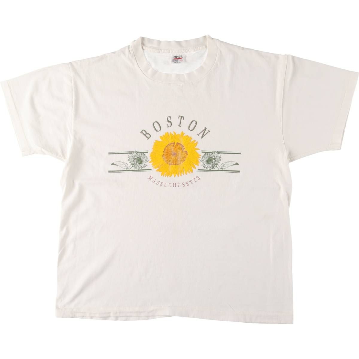 古着 90年代 アンビル Anvil 花柄 ひまわり柄 プリントTシャツ メンズXL相当 ヴィンテージ|eaa549625