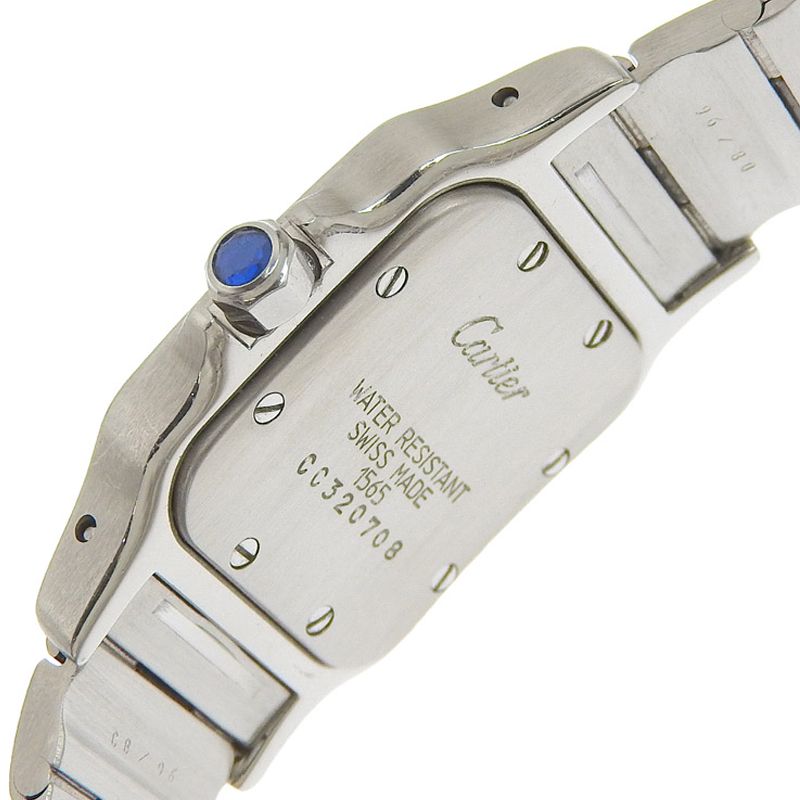 カルティエ CARTIER 時計 サントスガルベSM クォーツ 腕時計 レディース SS ホワイト文字盤 W20056D6 中古 新入荷 CA0462 カルティエ CARTIER 時計 サントスガルベSM クォーツ 腕時計