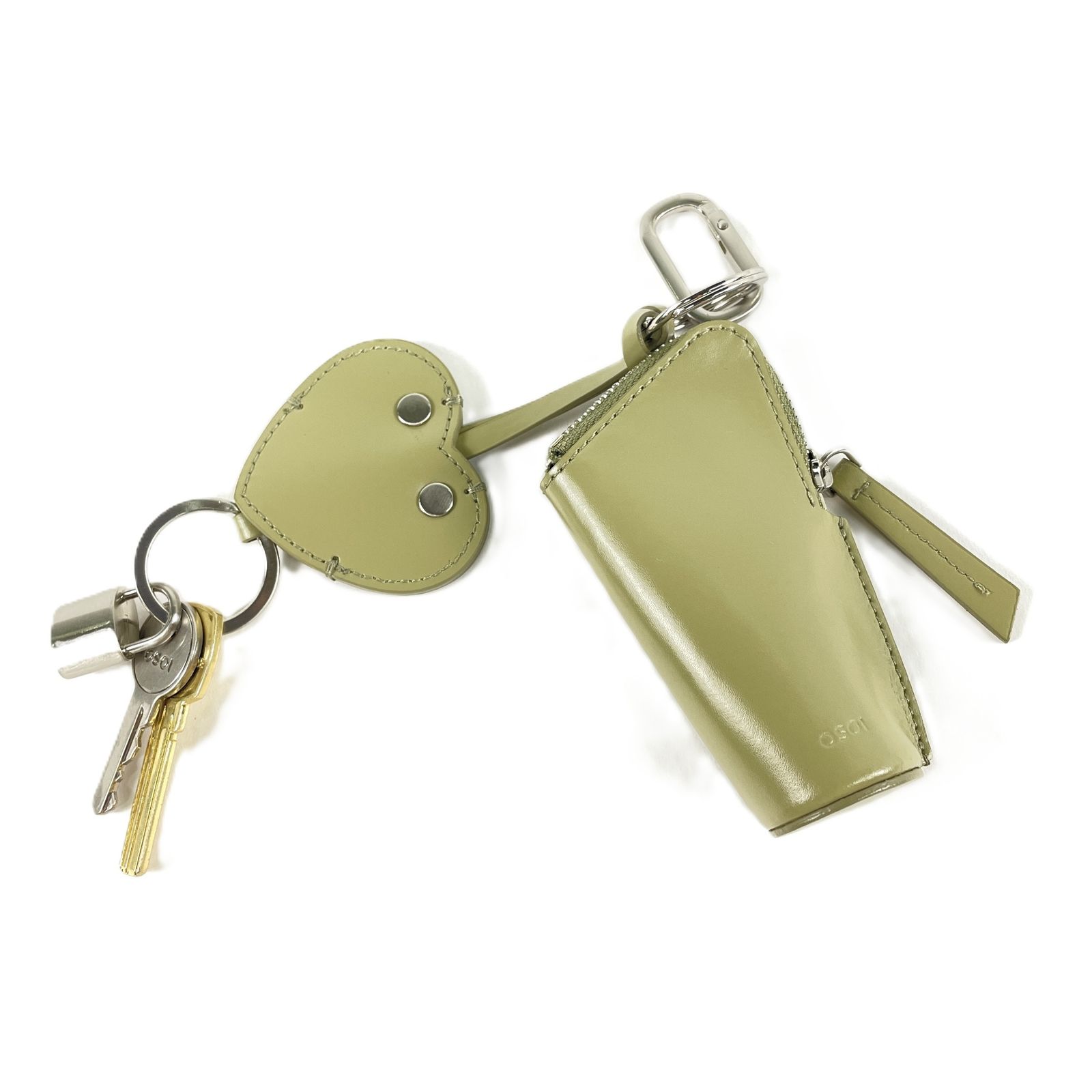 OSOI チャーム　リップケース　セージ OSOI チャーム リップケース セージ 別注】＜OSOI＞ハート