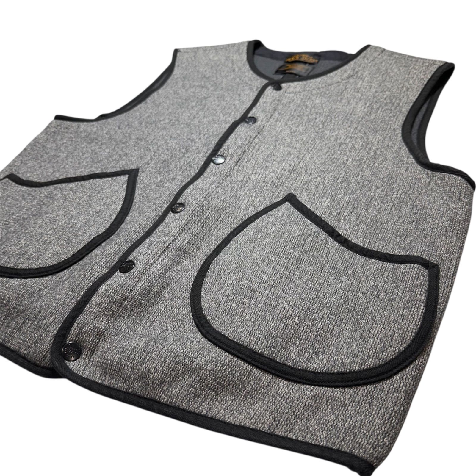 70】Brown's BEACH JACKET ROUND POCKET VEST BBJ7-002 グレー ベスト