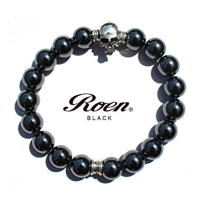 ROEN BLACK スカルヘマタイトブレスレット 天然石 パワーストーン