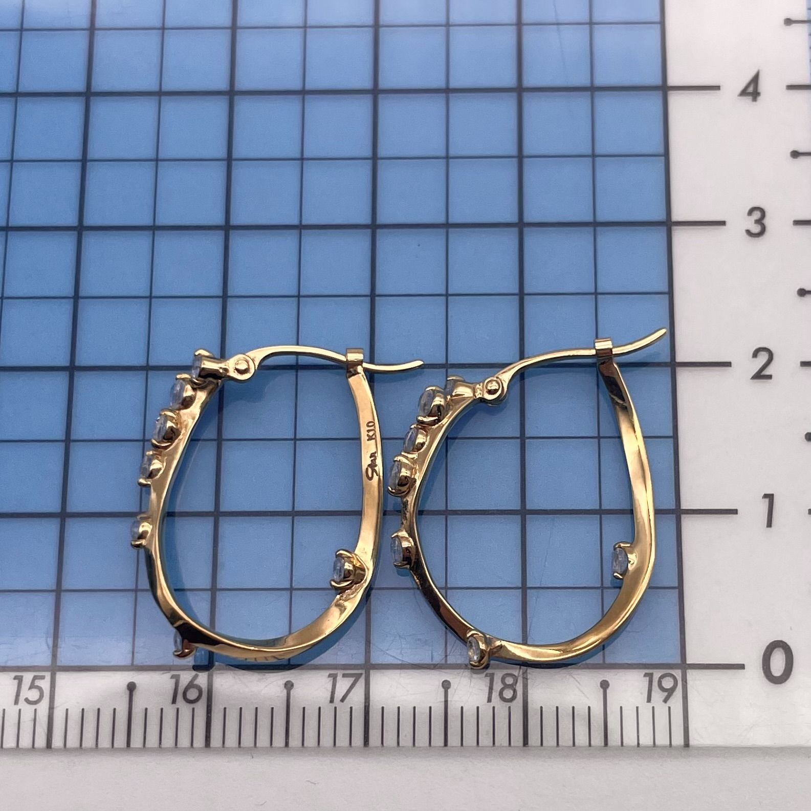 スタージュエリー フープピアス K10×ホワイトトパーズ/24-4647 - メルカリ