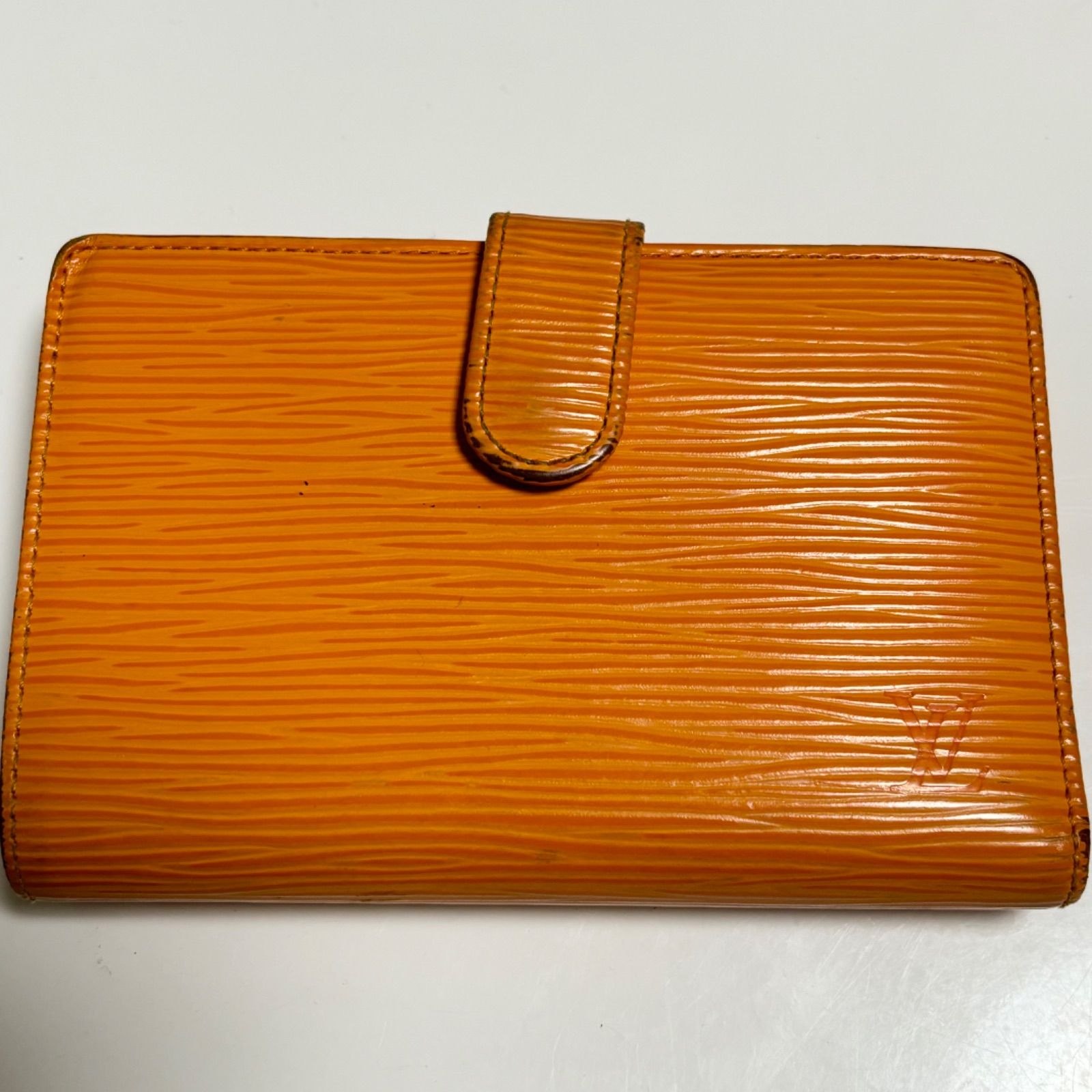 【美品】ルイヴィトン がま口 ポルトフォイユヴィエノワ エビ　二つ折り財布 送料無料】Louis Vuitton/ルイヴィトン/LV/二つ折り財布/サイフ