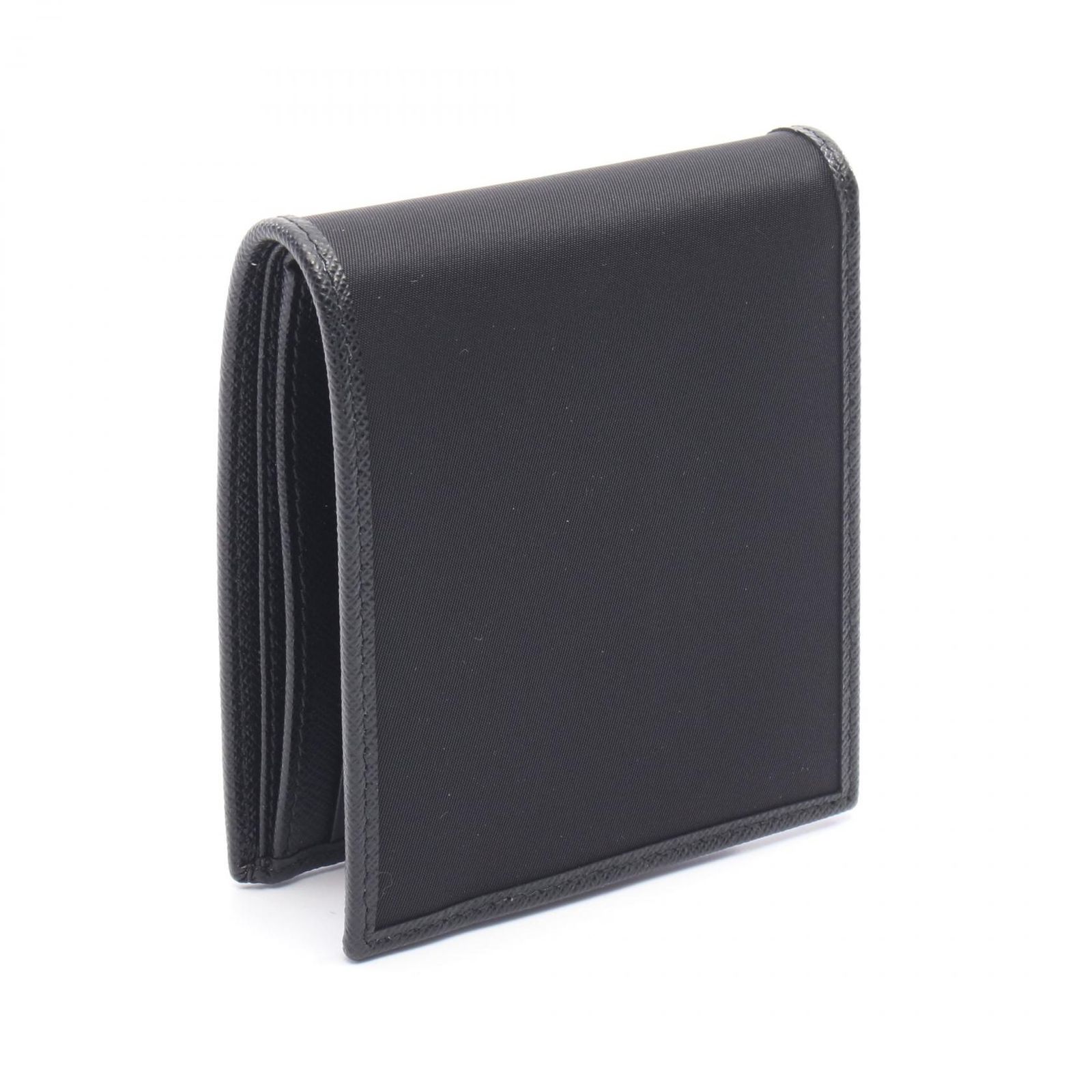 プラダ PRADA 札入れ 2MO5132DMHF0002 ブラック ナイロン レザー 二つ折財布 メンズ