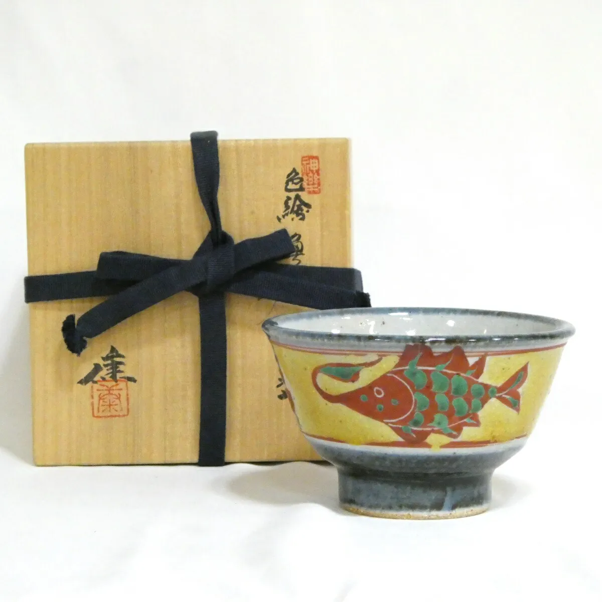 Ｔ１２０　茶碗　『呉須染付亀文』『神楽の窯　奥田康博』　共箱　抹茶碗　茶道具 T120 茶碗 『呉須染付亀文』『神楽の窯 奥田康博』 共箱 抹茶碗