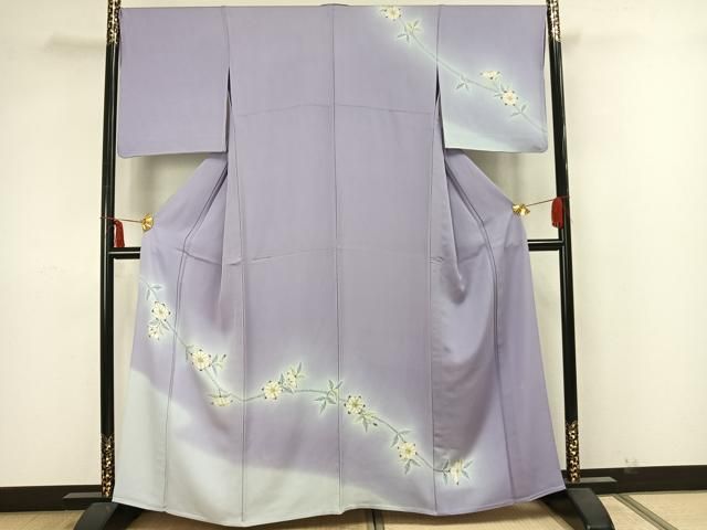 平和屋着物▽染色作家 小倉淳史 訪問着 単衣 枝花文 正絹