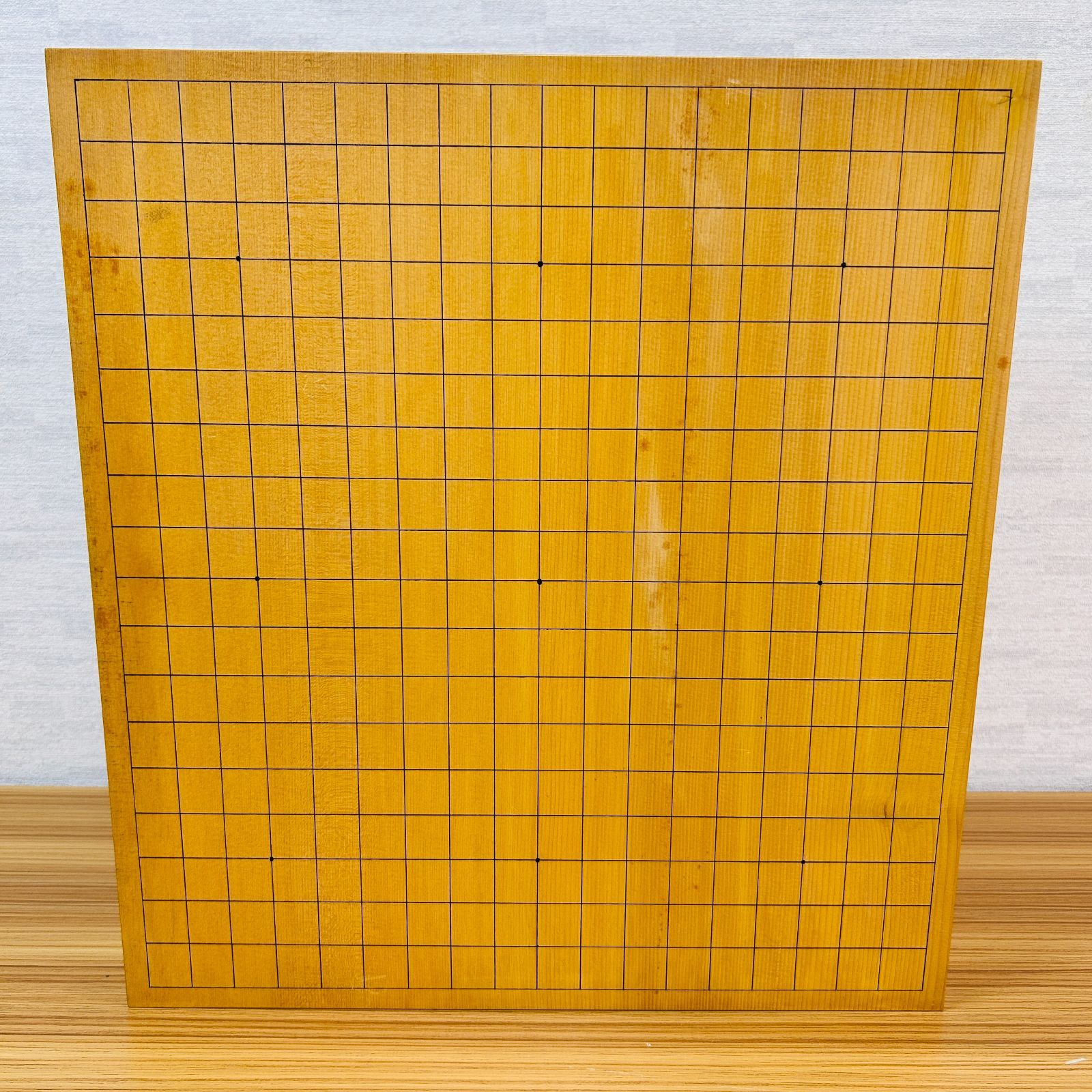 本榧 脚付碁盤 4.8寸 天地柾 柾目 ヘソ有り 19路盤 15kg