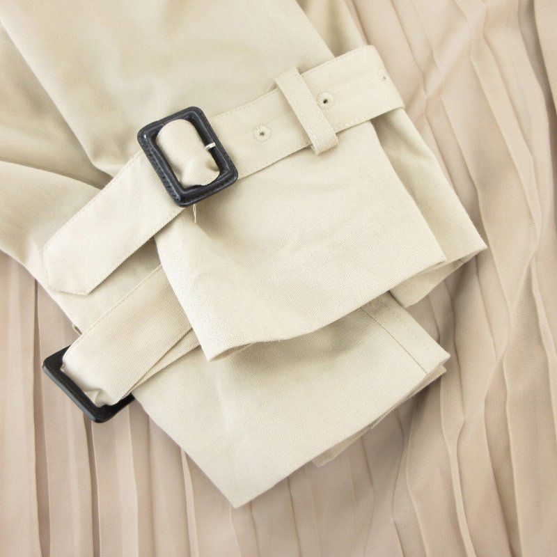 Ameriアメリヴィンテージ　シースルーバックプリーツトレンチコート★ベージュ Ameri（アメリ）の「VARIOUS BACK PLEATS TRENCH（トレンチ