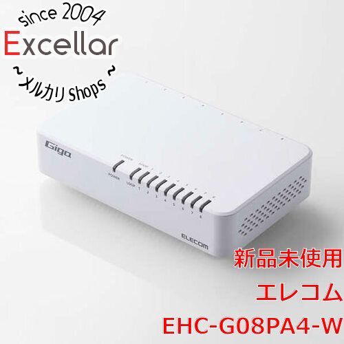 [bn:6] エレコム製　Giga対応8ポートスイッチ EHC-G08PA4-W　ホワイト