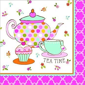 Tea Time Design Party Napkins - Pack of 16