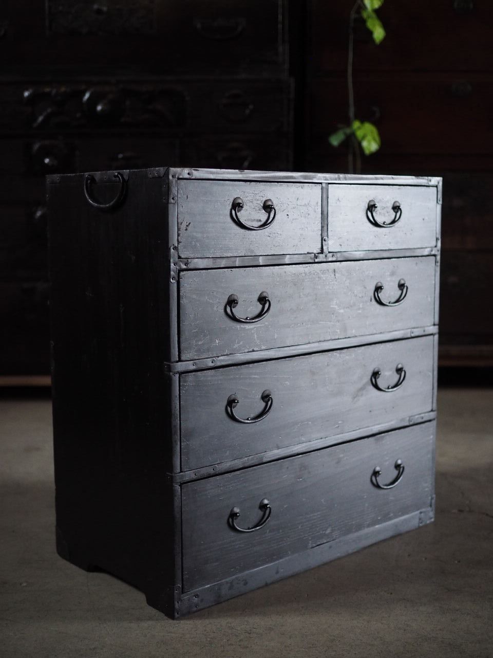 江戸時代抽斗箪笥 アンティークドロワー 江戸時代 古録展 送料無料 品番S107871