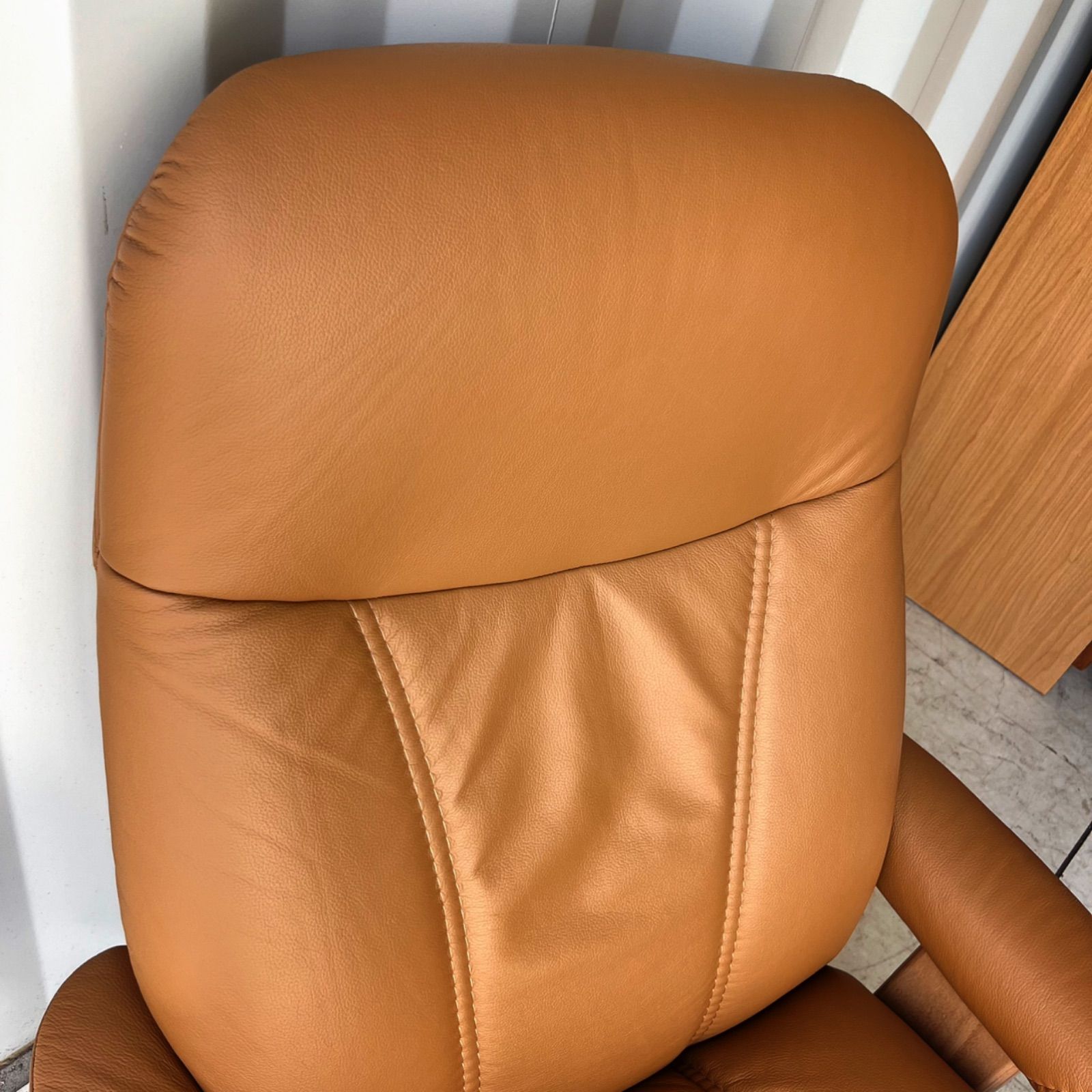 取付無料！エコーネス ストレスレス コンサル 本革キャメル