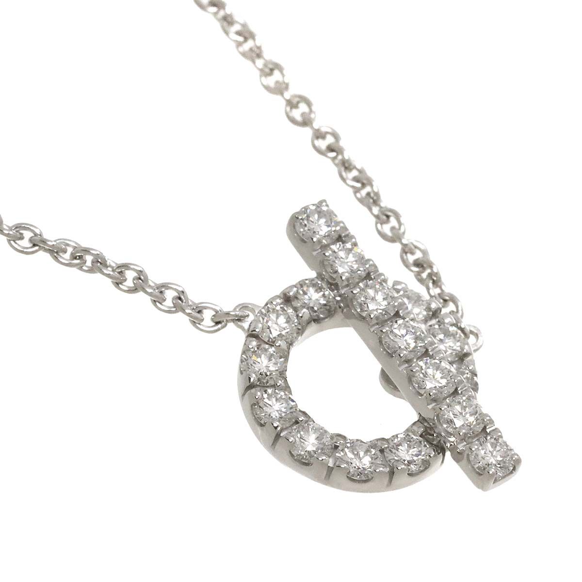 エルメス HERMES フィネス ダイヤ 0.46ct ネックレス 41cm K18 WG  