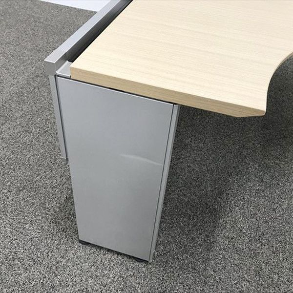 L字デスク 左ラウンド インクルード 引出し無 オフィスデスク イトーキ ファインウォールナットL