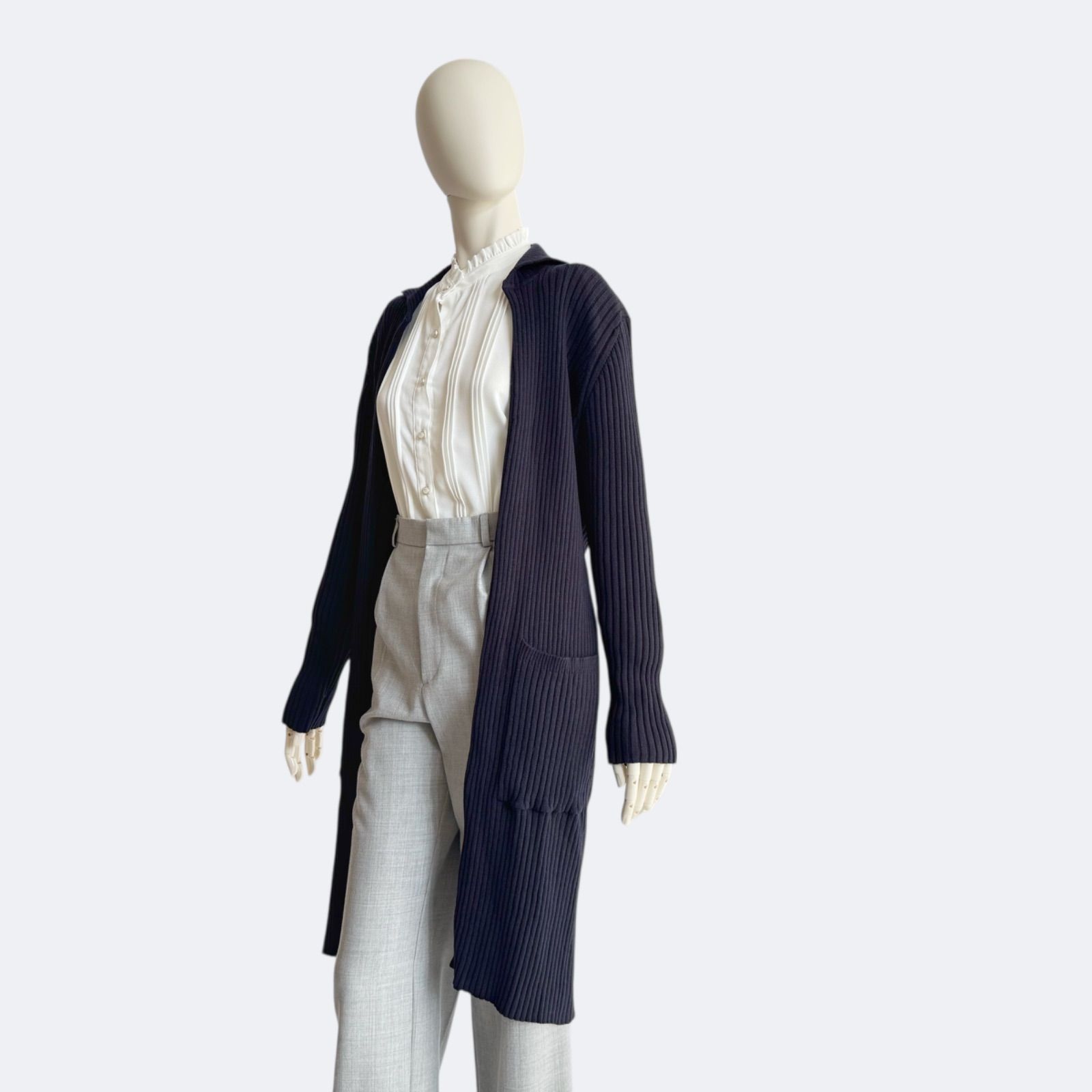 theory luxe セオリーリュクス ロングカーディガン ネイビー - メルカリ